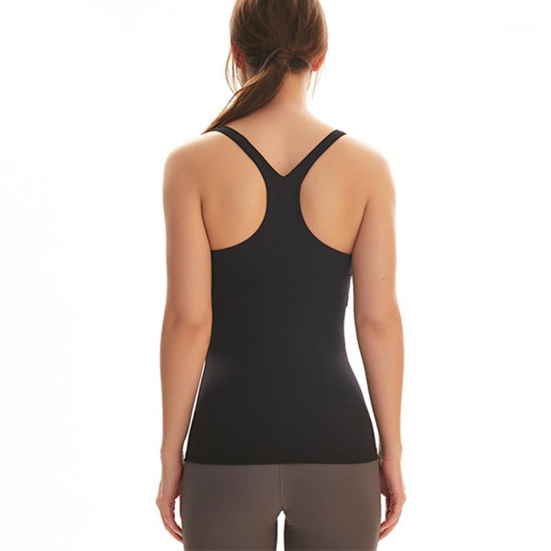 

2020 New Women Fitness Vest Sexy Back Y-Shape Cut Yoga Vest High Quality Elastic Tight Running Training Sports Gym Tank Top1, Black
