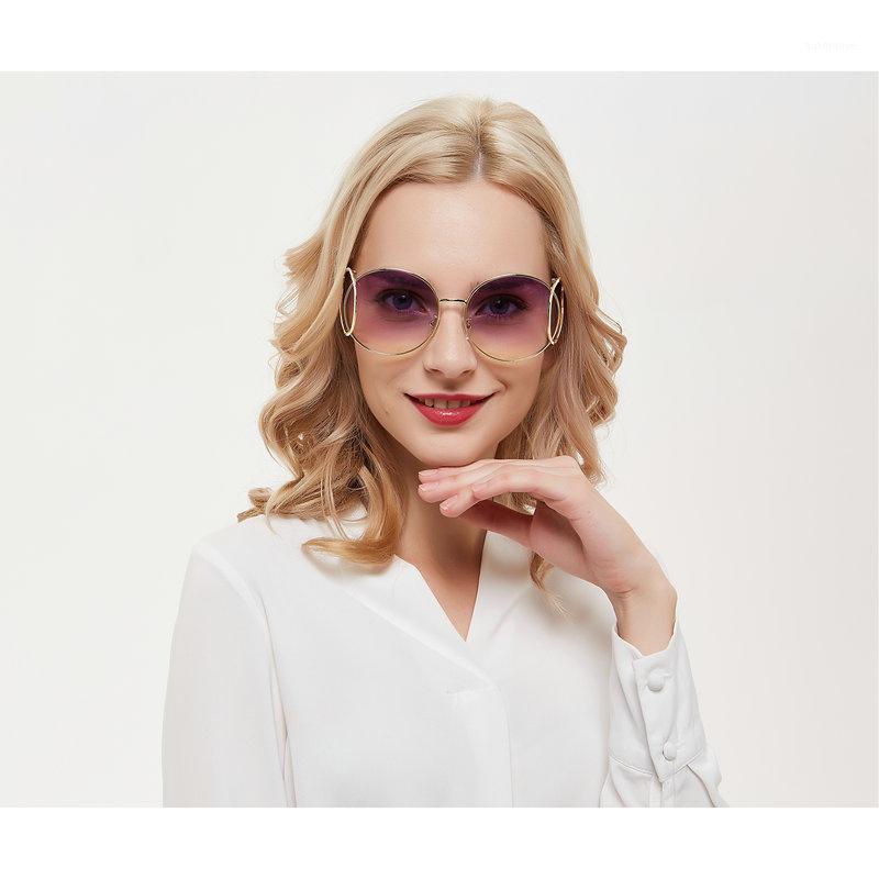 

Vintage Sunglasses Women Brand Designer round Oversized Sun Glasses Retro purple yellow Sunglasses Shades UV400 Eyeglasses NX1