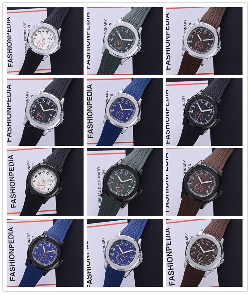 

New Arrival Sport 43mm Quartz Mens Watch Dail Rubber Strap with Date High Quality Wristwatches 17colors Watches