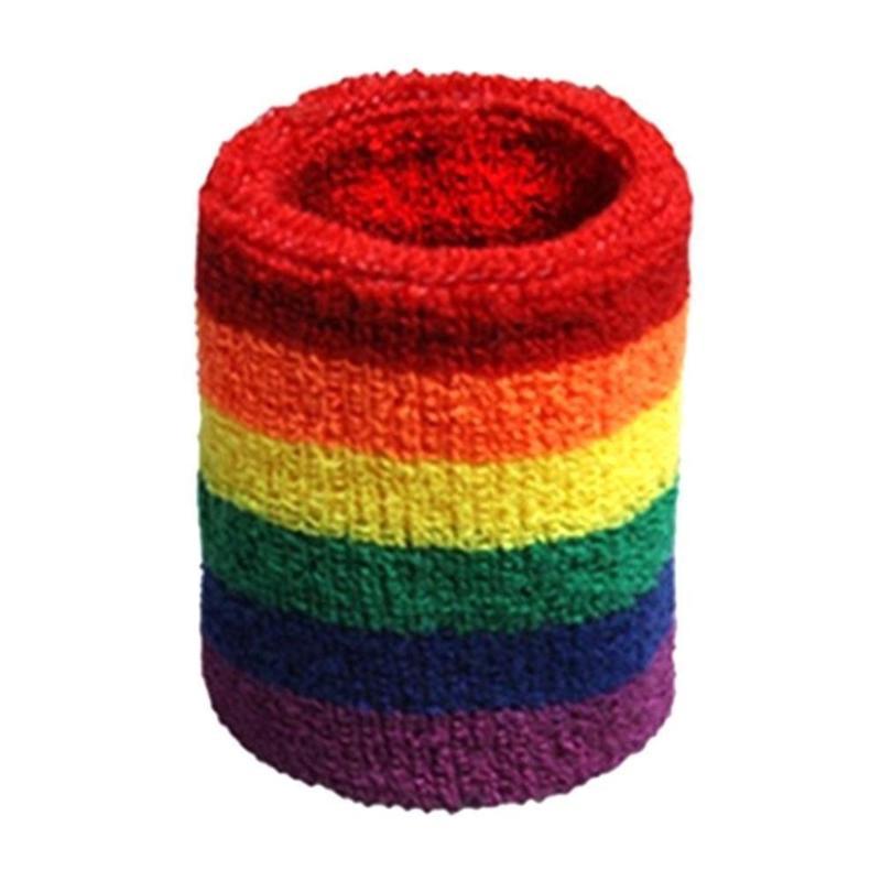 

One-for-one rainbow wristbands, colorful sweat-absorbent sports towel wristbands, basketball badminton wristbands