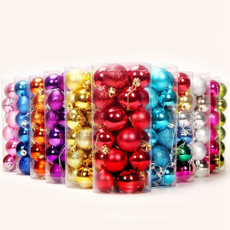 

24Pcs 6cm Christmas Tree Ball Baubles Xmas Christmas Tree Decorations Party Hanging Ornament Decoration Supplies