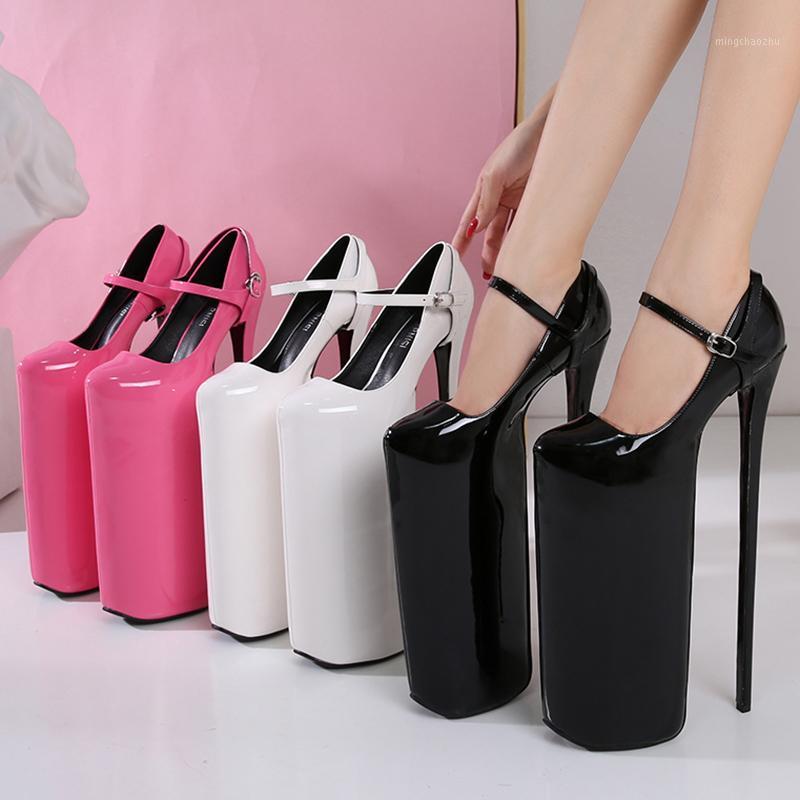 

Plus Size 35-46 Women Ltra-heeled Shoes 30cm Thick Bottom Women Pumps For Womens Elastic Pointy Stiletto Sexy Shoes1, Black