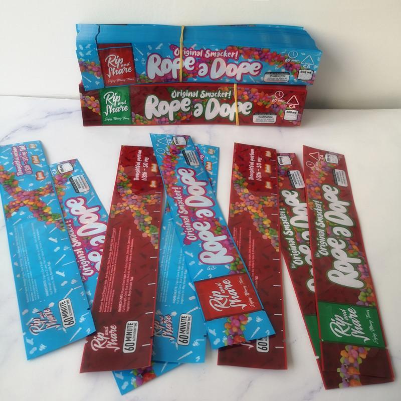 

New Empty 500mg Rope a Dope and 500mg Gummies Berry sour Sours Bag Packaging Nerds rope bag 2021ui