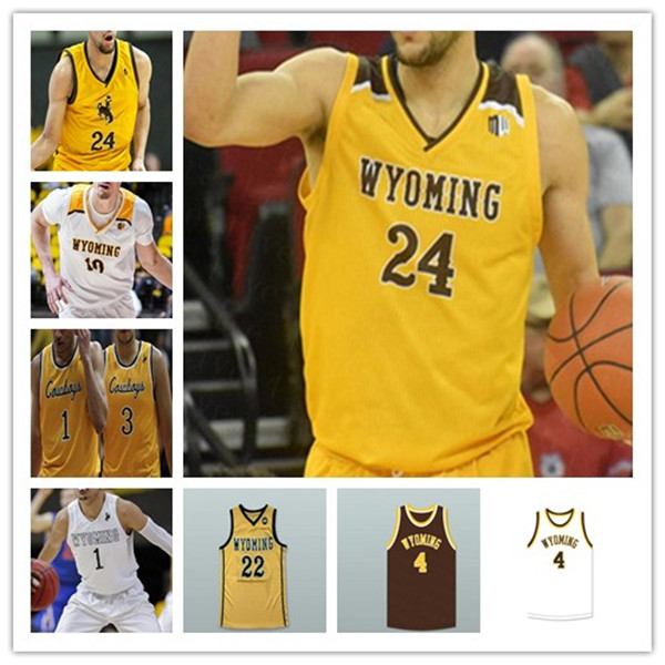 

Custom 2021 Basketball Wyoming College Jersey Hunter Maldonado Jake Hendricks Trevon Taylor Kwane Marble II Hunter Thompson A.J. Banks, Men yellow
