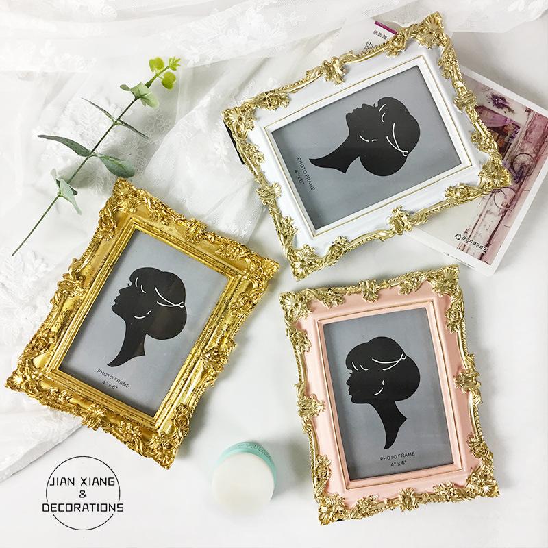 

European Resin Gold Photo Frame Creative Photo Studio Children's Wedding Picture Combination Stage Murals Frame Decoration