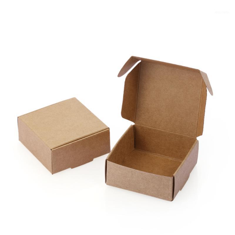 

10PCS/pack Colorful Handmade Candy Jewelry Packaging Wrapping Cardboard Small Kraft Paper Packing Square Bottom Gift Boxes1
