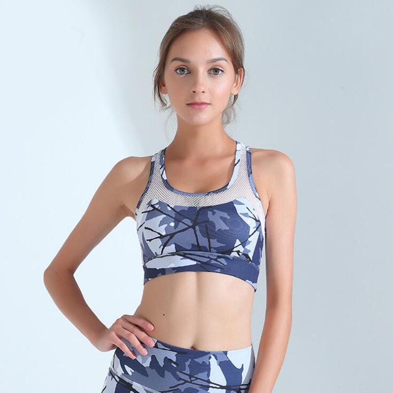 

Sport Bras Gym Underwear Women Yoga Shirt Breathable Mesh Tank Tops Running Vest Sports Top Push Up Brassiere Sportswear, Black mesh