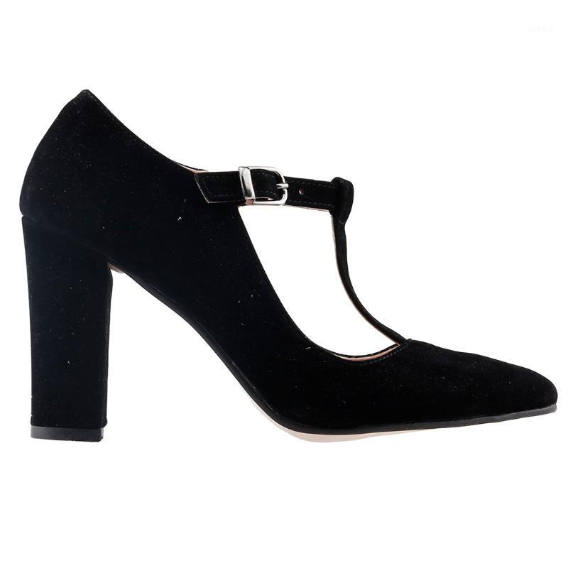 

Ayakland 137029-343 8,5 Cm Heel Women Suede Sandals Shoes1, Black