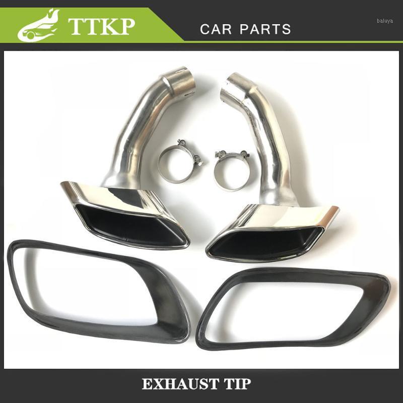 

A pair of stainless steel 304 exhaust pipe tip mufflers for X6 E71 suitable for 2008 ~ 2014 tailpipe modification1