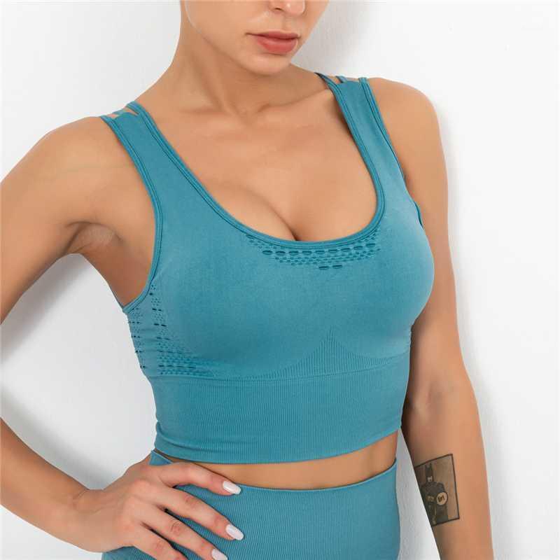 

Push Up Sports Bras Bralette Tank Tube Crop Tops Women Yoga Gym Active Running Athletic Workout Walking Pad Underwear1, Blue