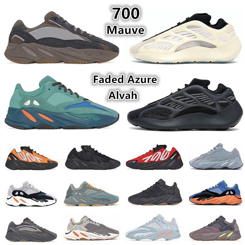 

700 V3 mens running shoes sneakers Cream MNVN Azareth Azael Alvah Static Vanta Utility Black Mauve Clay Brown Faded Azure Salt 700s men women trainers sports shoe 36-45, Color#12