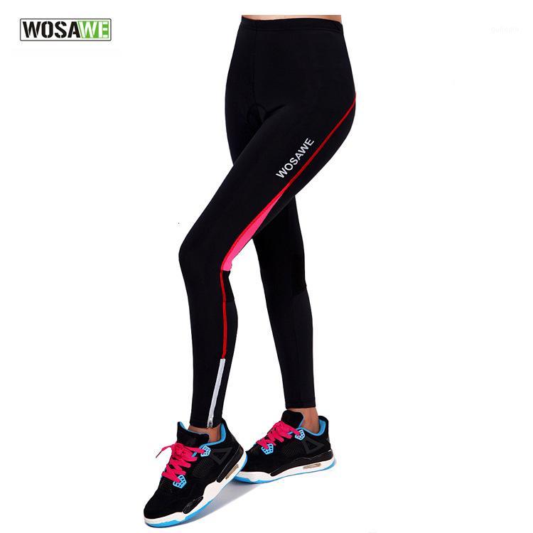 

WOSAWE Cycling Pants Bicycle Tights Sportswear Women Bike Riding Cycling Clothing Padded Tight Pants Trousers Ciclismo Bicicleta1, Black red