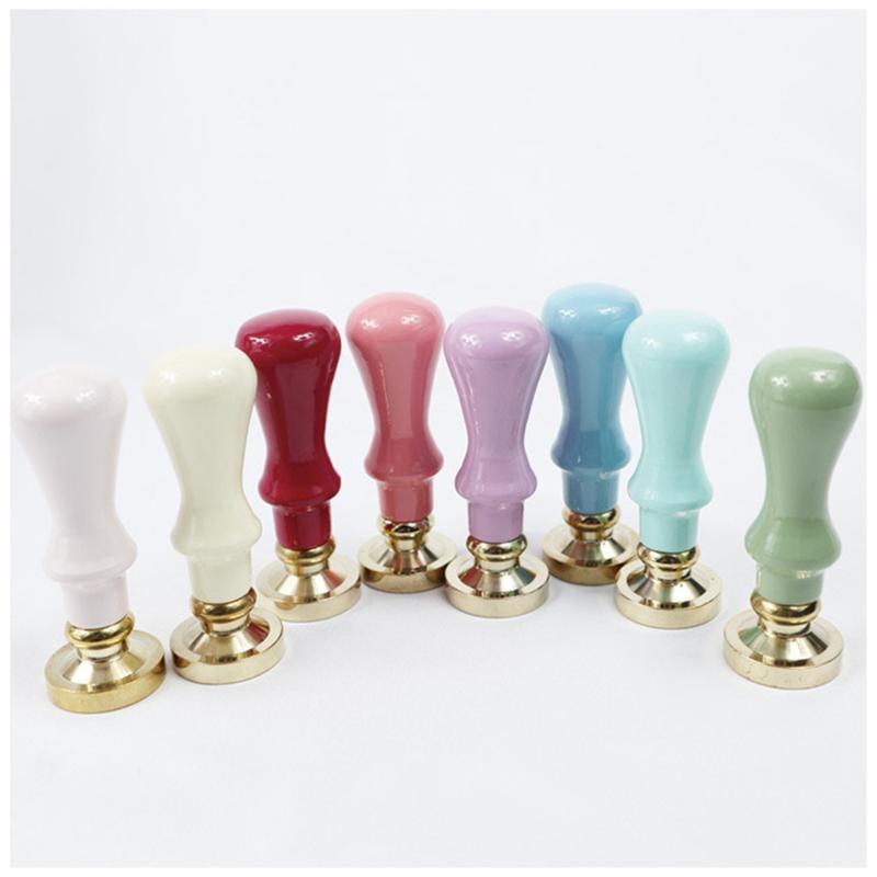 

Cute Macaron Color Wooden Stamps Retro Portable Wax Seal Stamp for DIY Gift Card Post Gifts Envelope Sealing Tools Wedding Party1