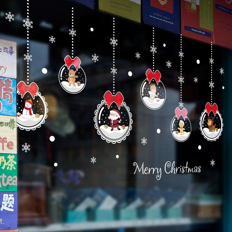 

Christmas Ornaments Christmas Decorations for Home 2020 Santa Claus Deer Wall Window Stickers Navidad 2020 Xmas New Year 2021