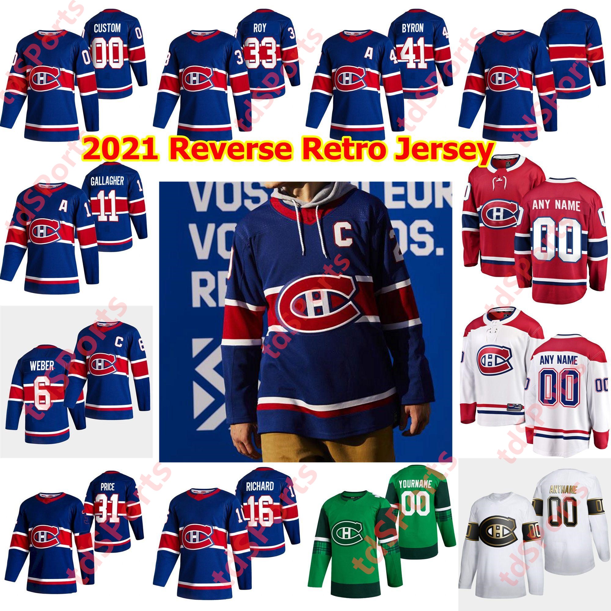 

Montreal Canadiens 2021 Reverse Retro Hockey Jerseys Jonathan Drouin Chris Chelios Jesperi Kotkaniemi Tomas Tatar Jeff Petry Custom Stitched, As shown in illustration