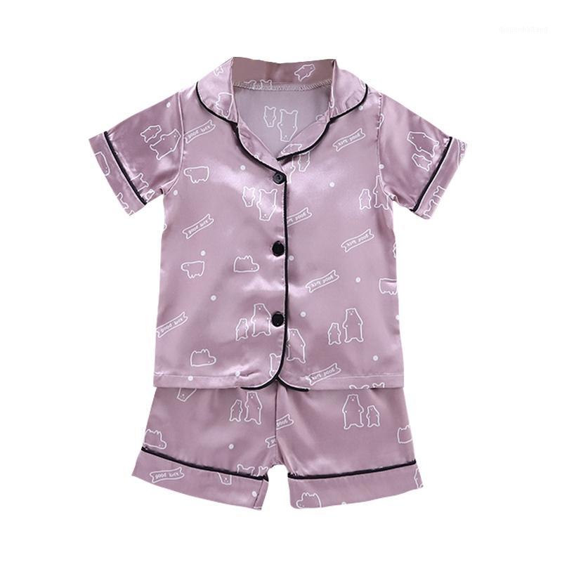 

Children's Pajamas Summer Kids Pyjamas Boys Girls Pajamas Short-sleeved t shirt + shorts Casual set Baby Sleepers Sleepwear 1-6T1, Dl