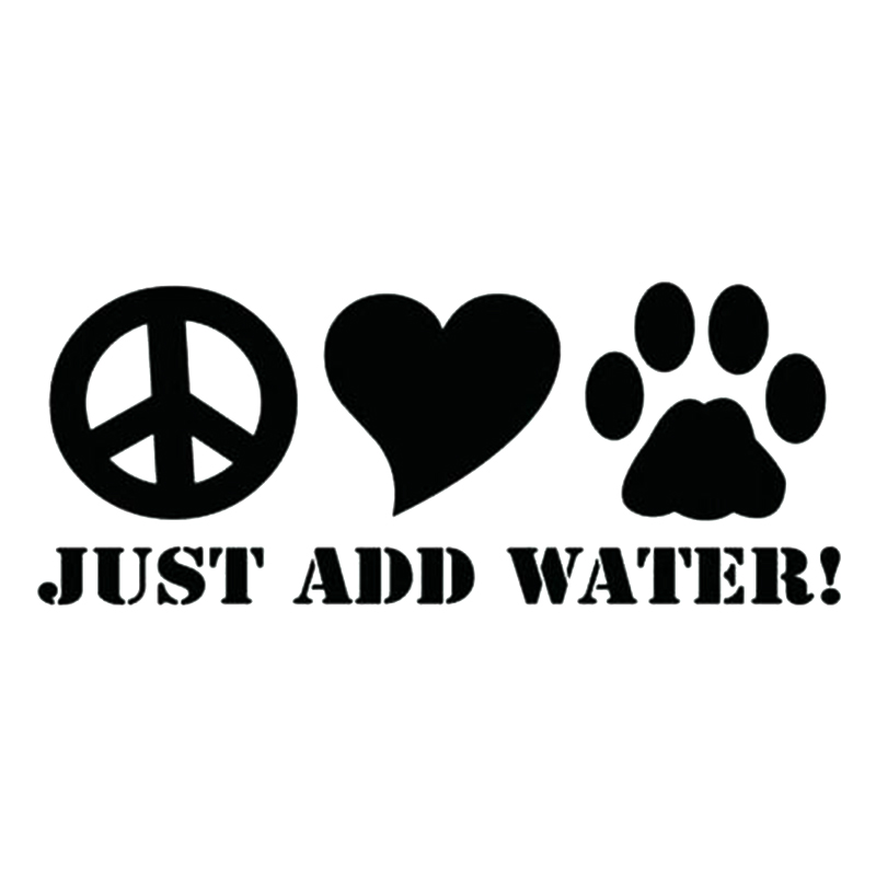 

16*6.5cm Just Add Water Dock Jumping Animal Lover Vinyl Decal Sticker New Style Hot Car Sticker car accessories, Color