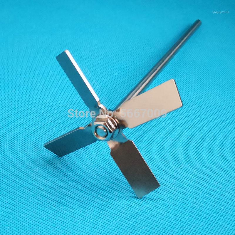 

1set lab stainless steel four-leaf paddle stirrer cross blade with agitating stirring rod1