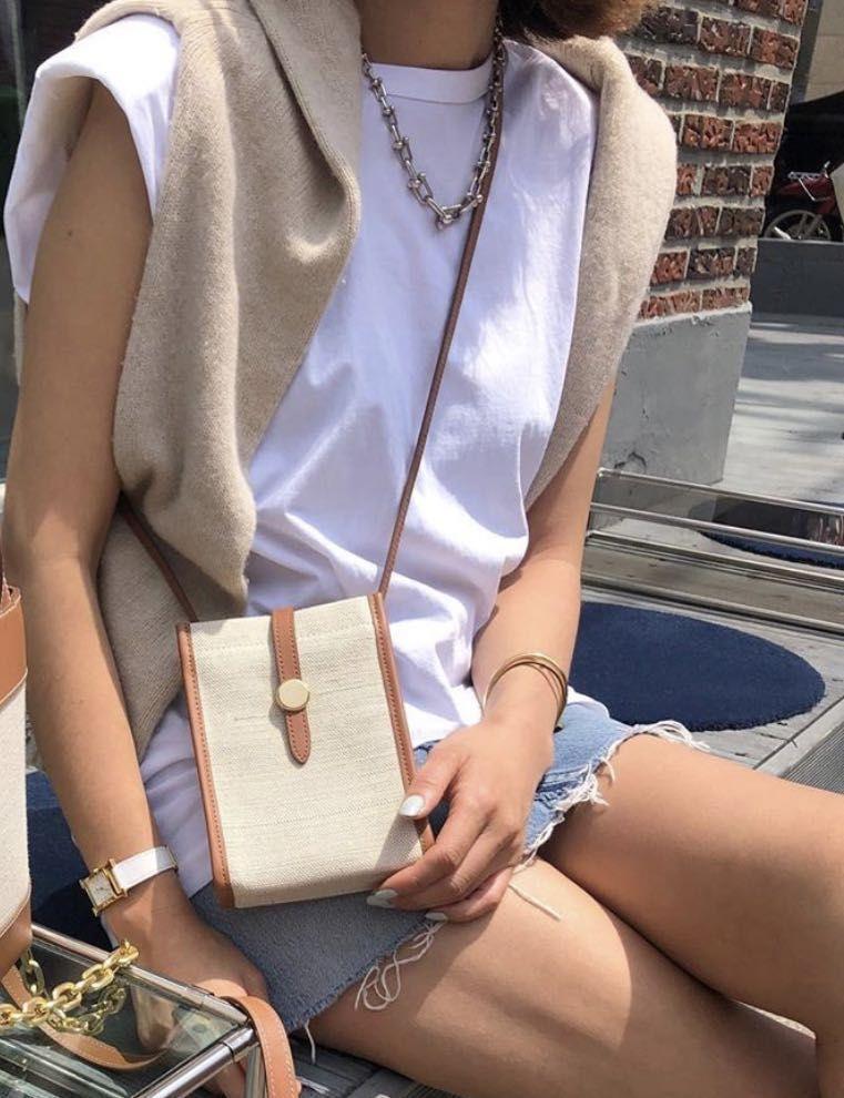 

Mini Handbag New Canvas Women Bags Simple Fashion Small Mobile Phone Bag