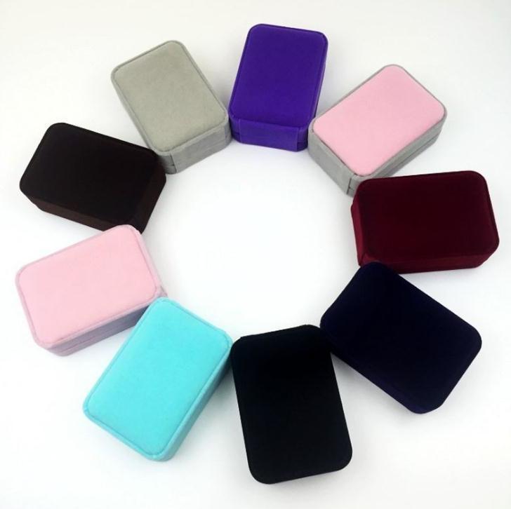 

Jewelery Velvet Box Necklace Storage Box Gift Packing for Jewelry Display Storage Foldable Case Wedding Gift Wholesale