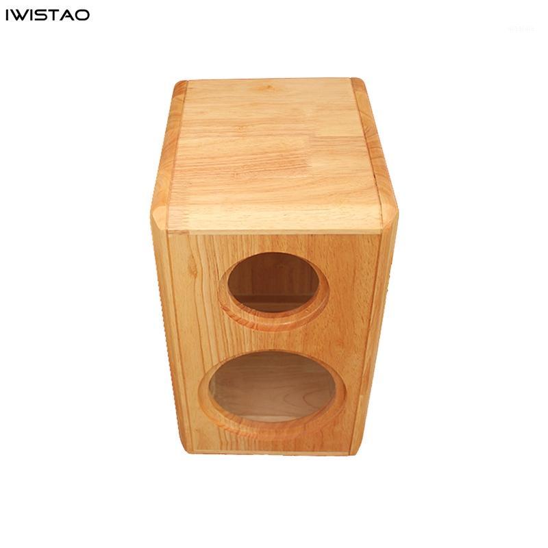 

IWISTAO HIFI 2 Way 5 Inch Bookshelf Solid Wood Empty Speaker Cabinet 1 Pair 11.5L Inverted Italy Style for Tube1
