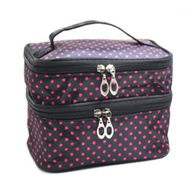 

Wash Beautician Vanity Necessaire Trip Beauty Women Travel Toiletry Make Up Makeup Case Cosmetic Bag Organizer Box Pouch Handbag1, Black