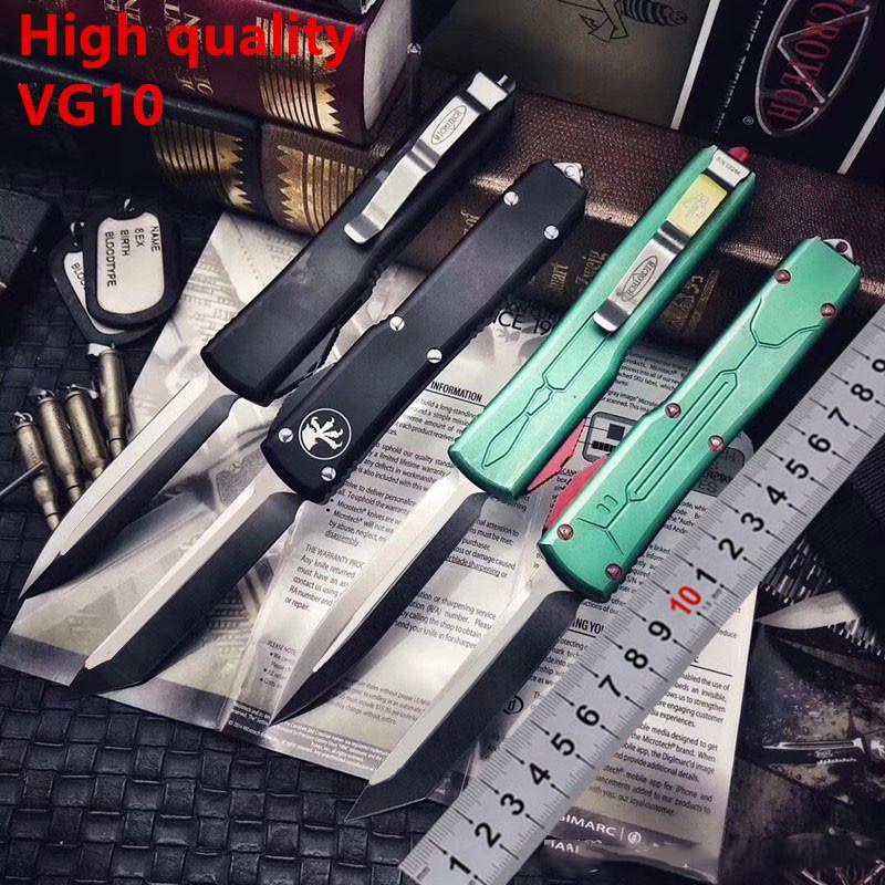 

Special Offe Microtech Ultratech Bounty Hunter automatic knives UT85 UTX85 UTX70 VG10 Blade Halo V Outdoor Camping Knives EDC tool