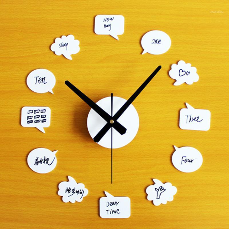 

Creative DIY Wall Clock , Personality Fun message Wall sticker Style Quartz clocks, Decoration Home for Living Room1