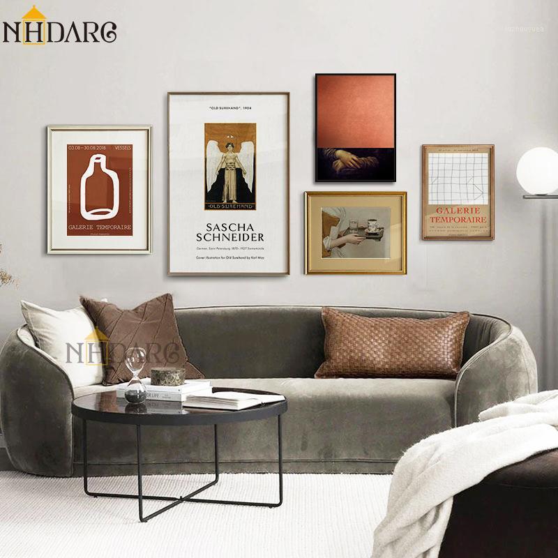 

NHDARC Renaissance Retro Milk Brown Style Giclee Print Canvas Painting Poster Wall Art Pictures for Living Room Home Decor1