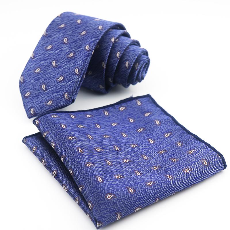 

La MaxPa New Fashion Mens Polyester Ties 6cm Width Designer Paisley Skinny Pocket Square 25*25cm Handkerchief Ties Set Lots