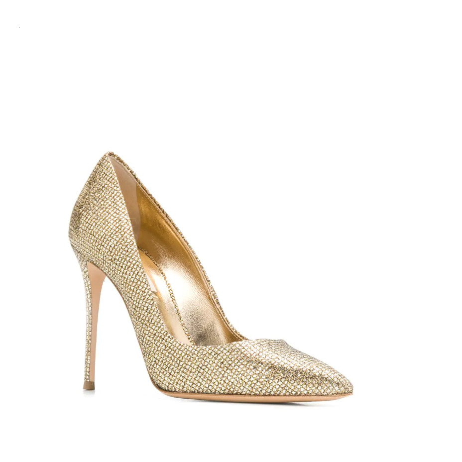 

2021 Women's Bombs Plus Size 22-27.5in Mixed Material of the Ladies in Line Heelwomens Shoes 12cm Thin Heels 8L8Z, Gold