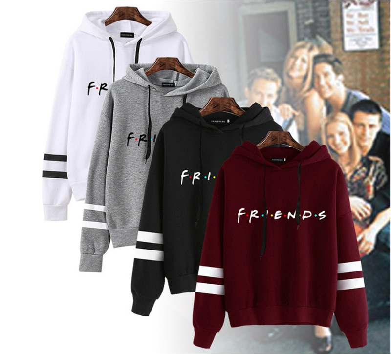 

Februaryfrost Friends Tv Shows Women Hoodie Streetwear Ulzzang Sweatshirt Oversized Kawaii 90s Vintage Hoodies Female Casual, White