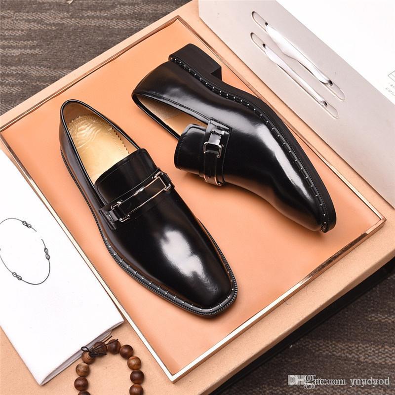

C2 Classic Business MEN's DRESS SHOES FASHION Elegant Formal Wedding SHOES MEN Slip On Office Oxford SHOES For MEN Black 33, #05