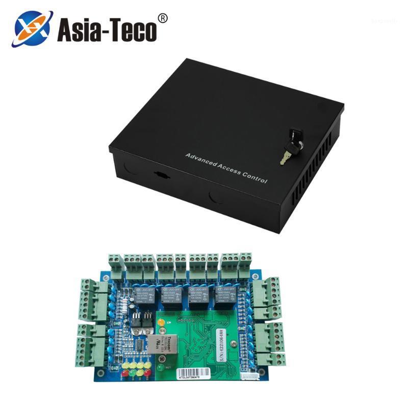 

1/2/4 Door Controller TCP/IP Access Control Panel Board with DC12V 5A Metal Power Supply Converter Wiegand Controller1