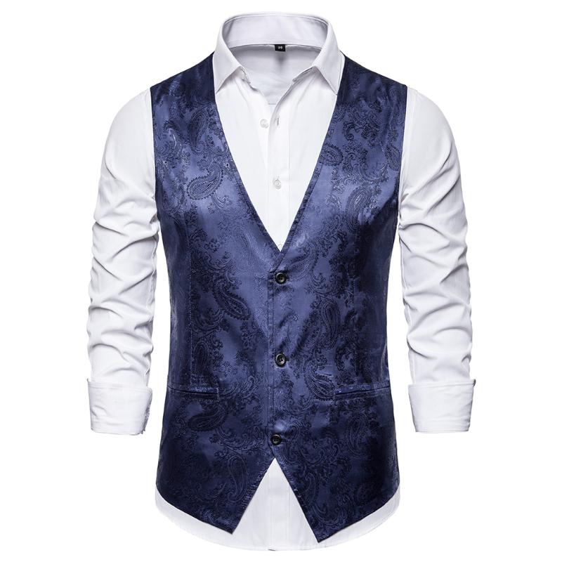 

Men Casual Club Gilet Costume Sleeveless Jacket Homme Nice Luxury Men Wedding Slim Fit Vest Retro Design Party Waistcoat, Red