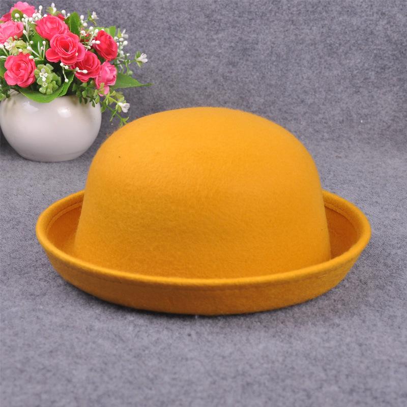 

2020 high quality lovely pink autumn winter vintage red fedoras womens hats men felt hat hats chapeau femme, Model color