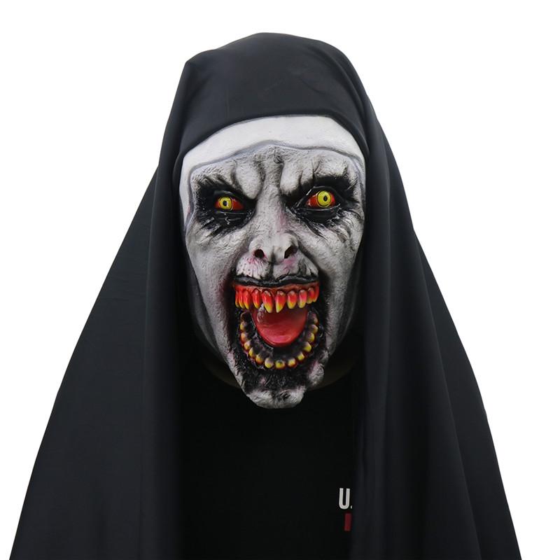 

Movie The Nun Horror Mask Cosplay Costumes Latex Scary Valak Masks Full Face Helmet Halloween Party Horror Costume Decor Props