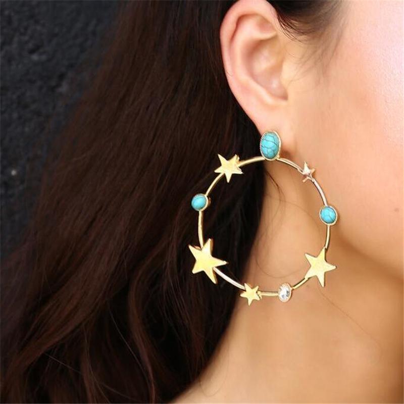 

Popular jewelry stars beautiful ladies earrings daily earrings daily match