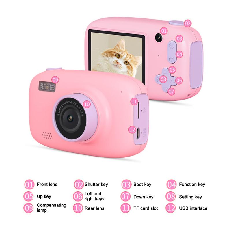 

Mini 1080P Digital Camera Toys for Kids 2.4inch HD Screen Photo Taking Video Recording 2600W Pixel Child Toys Camera Kids Gift
