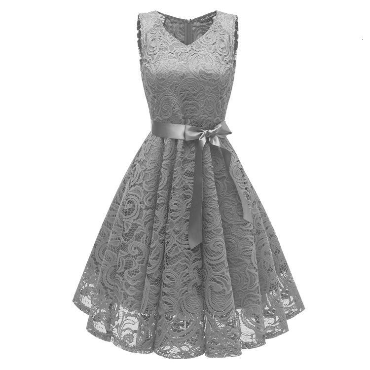 

Women Embroidered Lace Cleavage Elegant Women's Dress Vintage Party Dresses Sleeveless Ladys Dressed in High Waistline 3wm2, Pink.