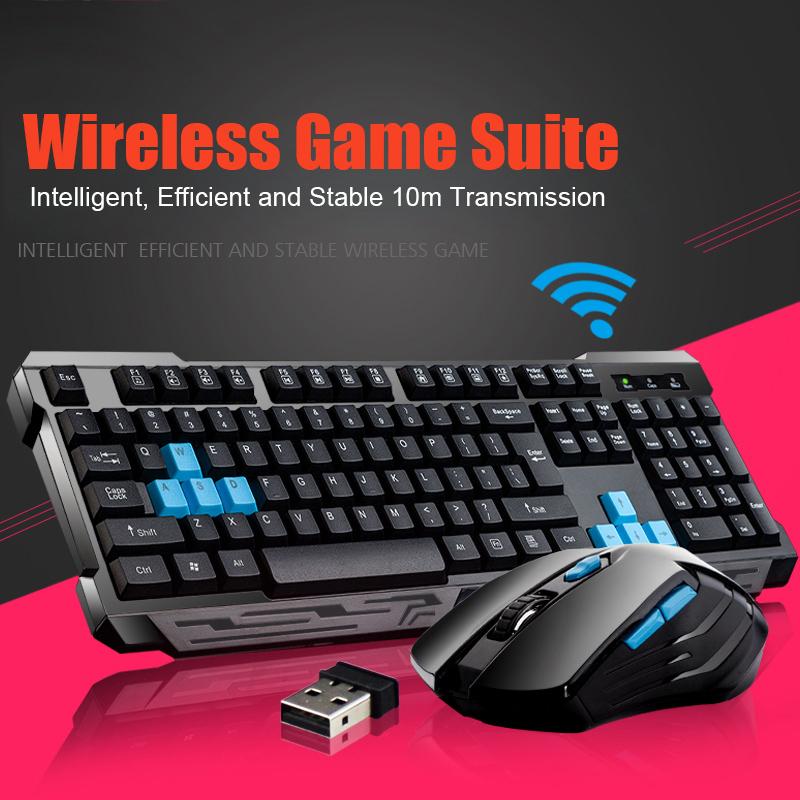 

New Hot Keyboard Mouse Combos Waterproof Multimedia 2.4GHz Wireless Gaming Keyboard USB Cordless Mous