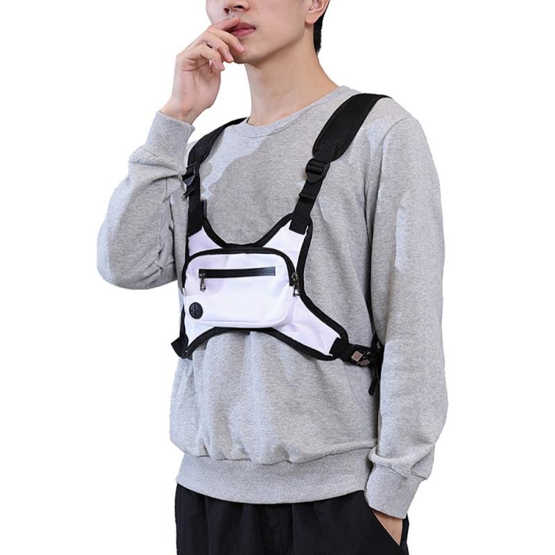 

Chest Bag For Men Fashion Chest Rig Bag Pack Harness Reflective Utility Light Bags Night Running Exercise Hiking
