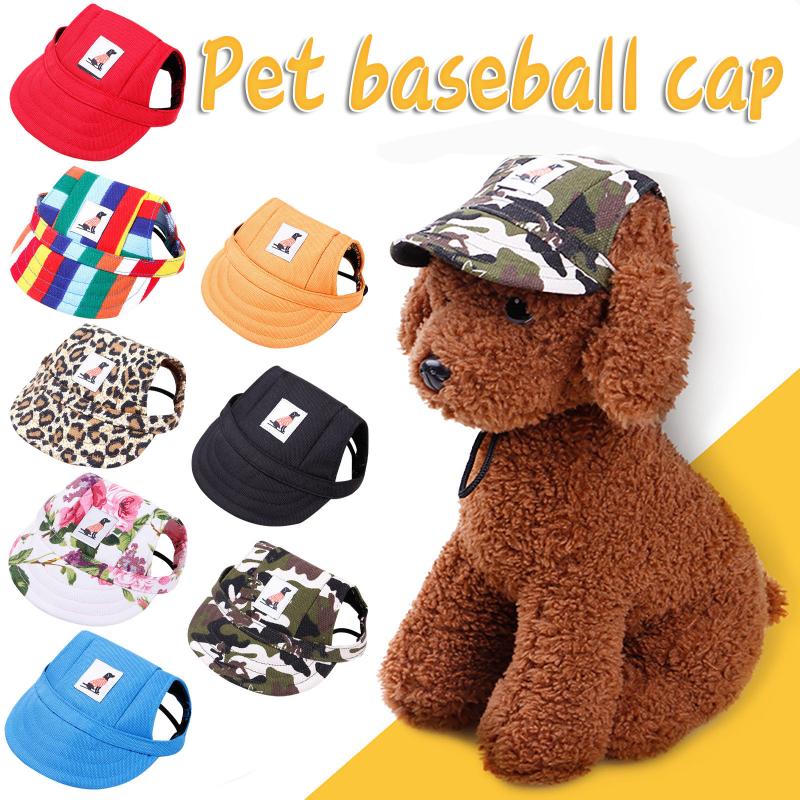 

Summer Pet Dog Hat Cap Outdoor Dog Baseball Cap Canvas Small Sunscreen Accessories#40