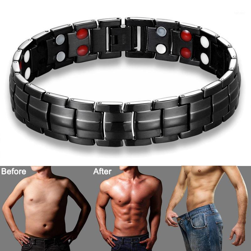 

Men Bracelet Stainless Steel Magnetic Therapy Pain Relief Bracelets Bangles XRQ881