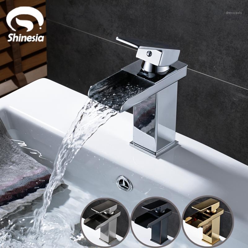 

Chrome & Nickel Brushed & Gold ORB Brass Bathroom Basin Faucet Waterfall Vanity Sink Mixer Tap1