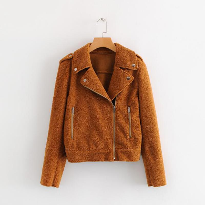 

Faux fur coat women manteau femme hiver turn-down collar abrigo mujer zipper teddy coat winter 2020 korean fashion clothes, Khaki