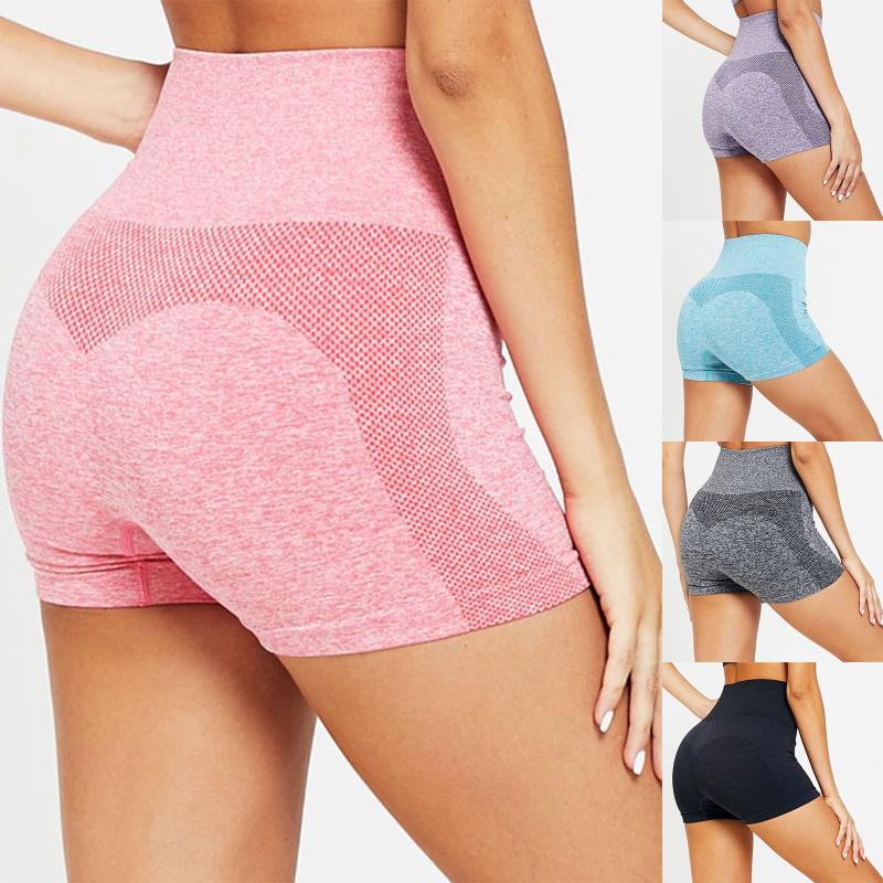 

2021 Women Yoga Shorts Sports Running Sportswear Fitness Seamless Joggers Athletic Exercise Gym Compression High Waist Shorts, Pp