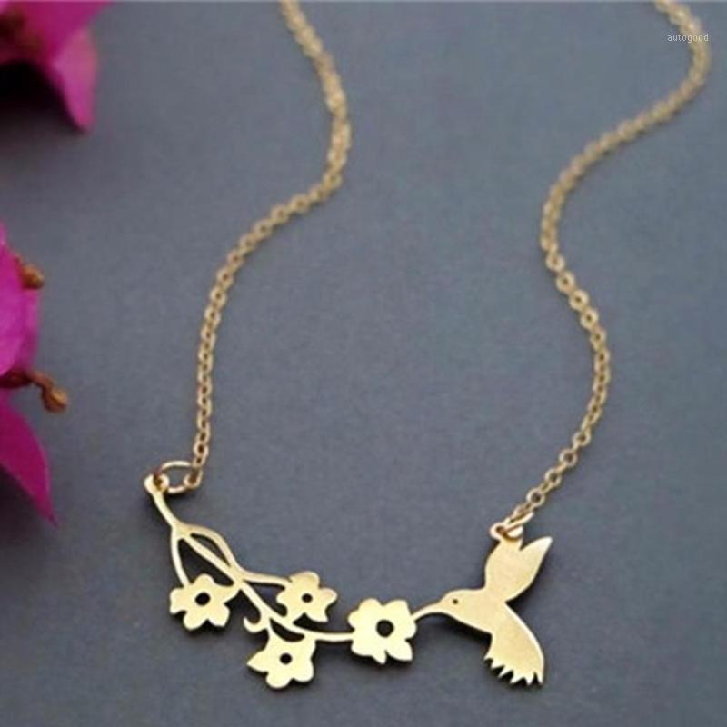 

Chokers Bird Olive Branch Leaves Beautiful Pendant Necklace Female Simple Chinese Valentine's Day European And American Jewelry1