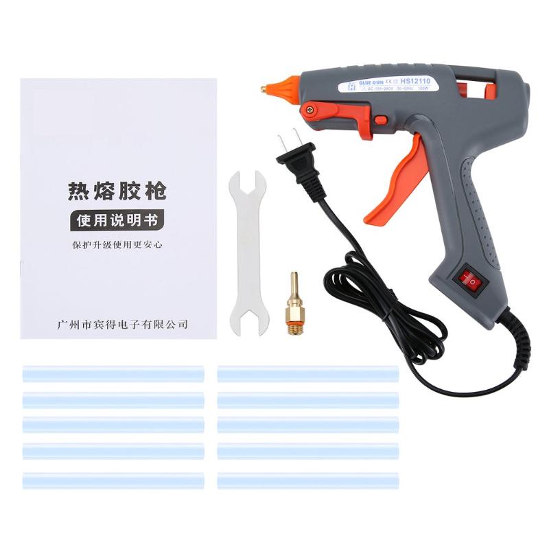 

HS12110 100W Hot Melt Glue Gun Heat Guns for DIY Handwork Toy Repair Tools Electric Heat Temperature Glue Guns