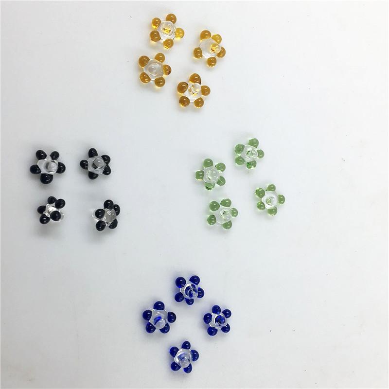 

Polychromatic Pyrex Glass Daisy Screen for Glass Hand Pipe Bowl Hole Flower Pearl Nail Screens for smoking Bong Dab Rigs